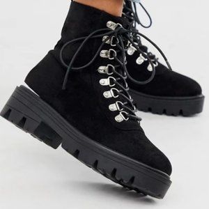 ASOS RAID Wide Fit Arianna Lace Up Hiker Boots